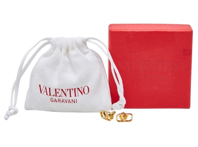 Orecchini a lobo Valentino V-logo Signature D'oro - vista 7
