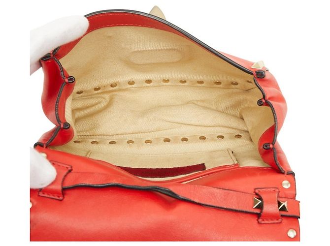 Borsa a tracolla Valentino Rockstud Rosso - vista 10