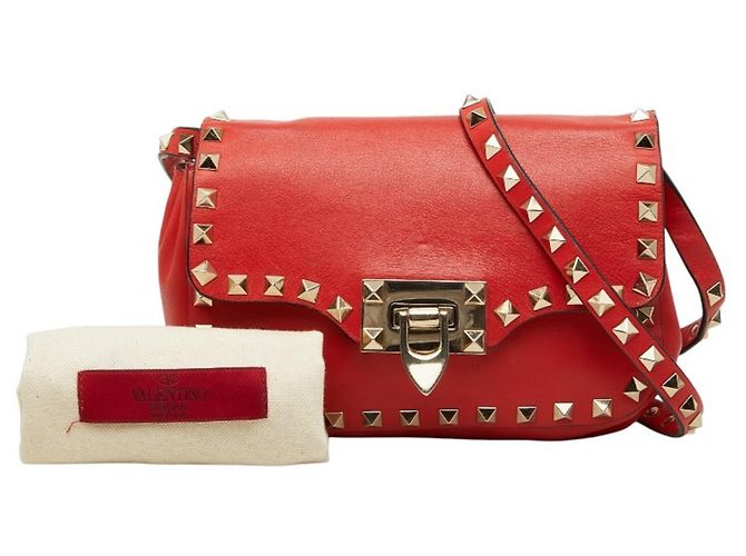 Borsa a tracolla Valentino Rockstud Rosso - vista 13