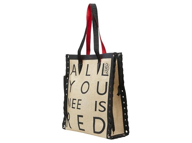 Borsa Cabasace con lacci Christian Louboutin Nero Rosso Beige - vista 2