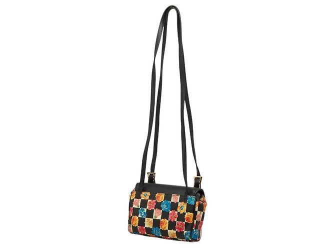 Borsa a tracolla Versace Flower Floral Nero Multicolore - vista 2
