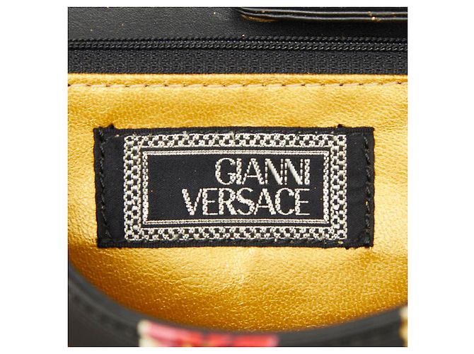 Borsa a tracolla Versace Flower Floral Nero Multicolore - vista 7
