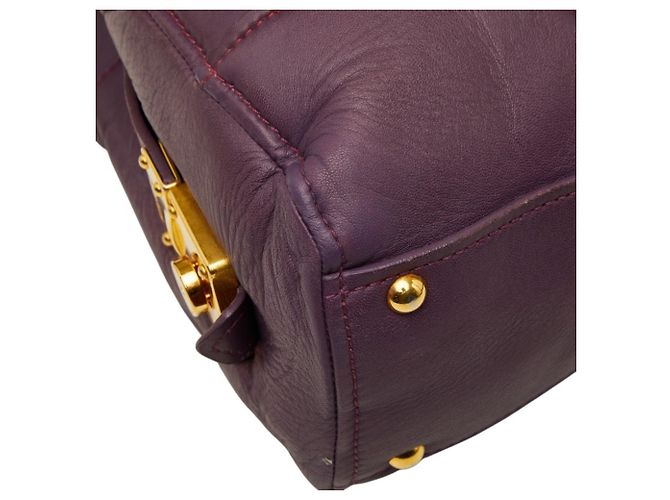 Borsa Miu Miu Boston Bag in viola Porpora - vista 5