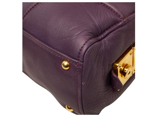 Borsa Miu Miu Boston Bag in viola Porpora - vista 6