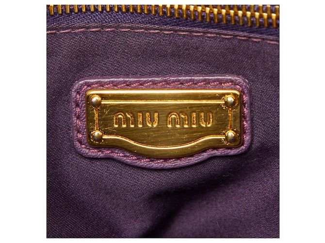 Borsa Miu Miu Boston Bag in viola Porpora - vista 9