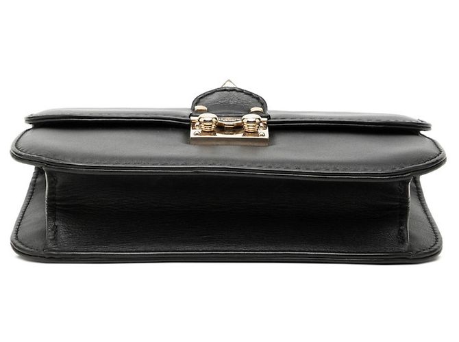 Borsa a tracolla con catena Valentino Rockstud Nero - vista 3