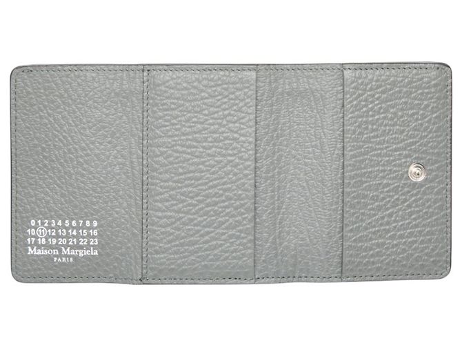 Maison Martin Margiela Cartera tri-fold de cuero gris Maison Margiela Castaño - vista 6