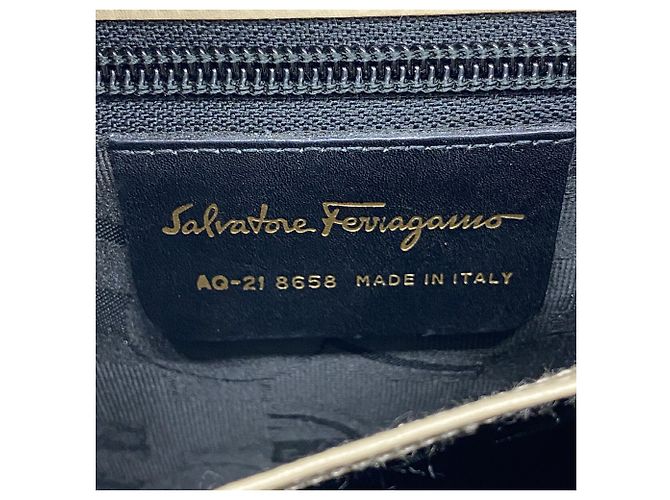 Borsa in pelle Gancini Salvatore Ferragamo Beige - vista 5