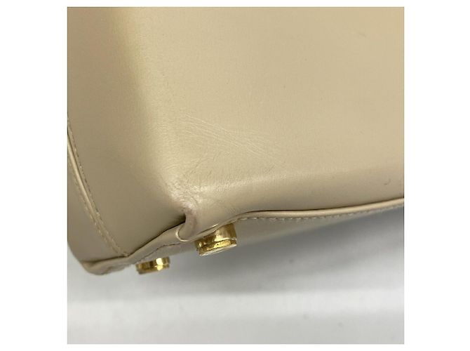 Borsa in pelle Gancini Salvatore Ferragamo Beige - vista 6