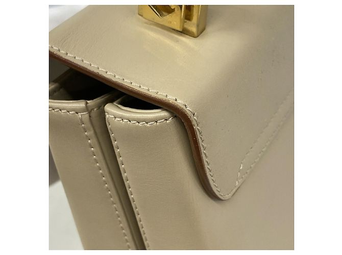 Borsa in pelle Gancini Salvatore Ferragamo Beige - vista 7