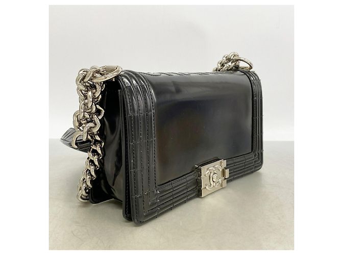 Bolsa de Ombro Chanel Boy Chain Preto - vista 2