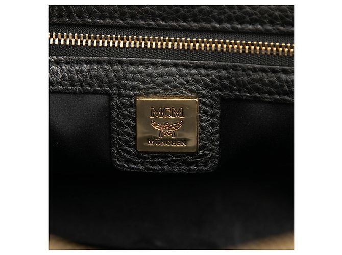 MCM Visetos Studded Backpack Black - view 5