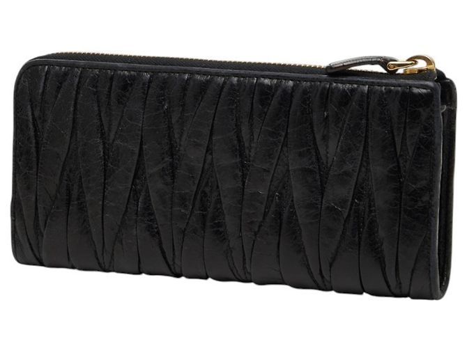 Cartera larga Miu Miu Matelassé Negro - vista 2