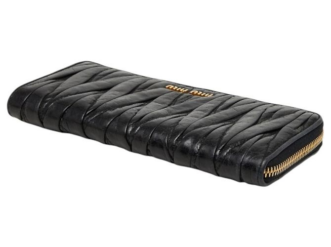 Cartera larga Miu Miu Matelassé Negro - vista 4