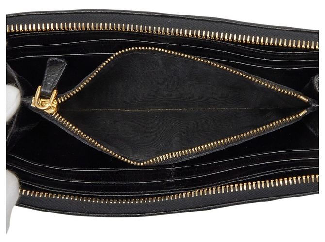 Cartera larga Miu Miu Matelassé Negro - vista 6