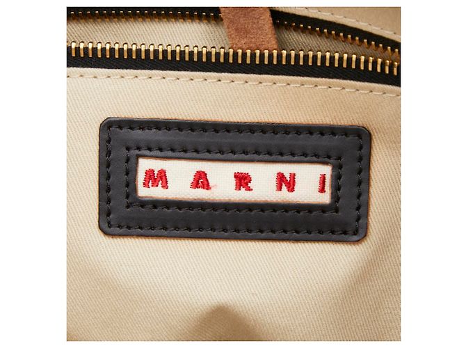 Picca borsa a mano Marni effetto rafia Crudo Blu navy - vista 10