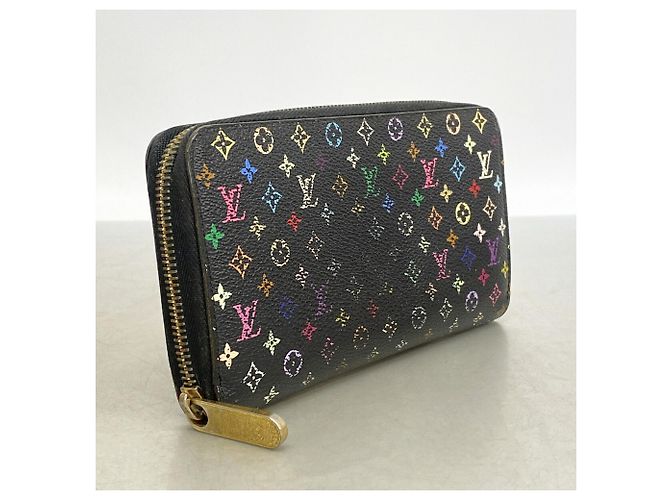 Louis Vuitton Monogram Multicolor Zippy Wallet Black Red - view 2