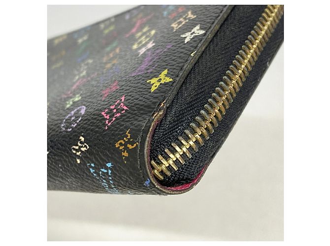 Louis Vuitton Monogram Multicolor Zippy Wallet Black Red - view 5