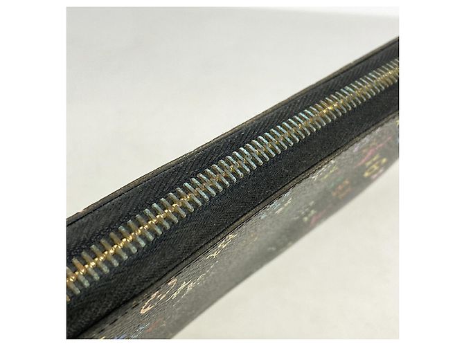 Louis Vuitton Monogram Multicolor Zippy Wallet Black Red - view 6