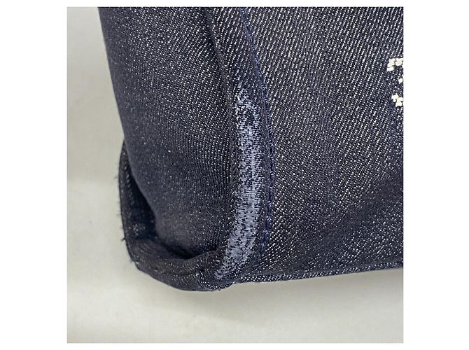 Chanel Deauville Shopper mit Kette Marineblau - Ansicht 6