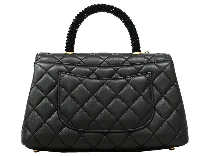 Borsa Chanel in pelle d'agnello nera Nero - vista 11