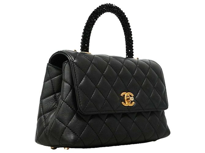 Borsa Chanel in pelle d'agnello nera Nero - vista 2