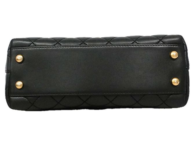 Borsa Chanel in pelle d'agnello nera Nero - vista 3