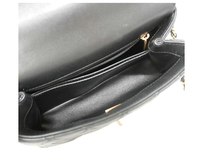 Borsa Chanel in pelle d'agnello nera Nero - vista 4