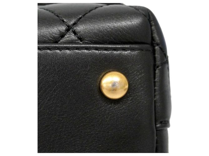 Borsa Chanel in pelle d'agnello nera Nero - vista 6