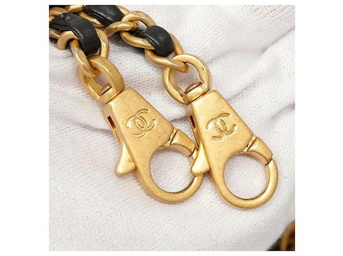 Borsa Chanel in pelle d'agnello nera Nero - vista 8