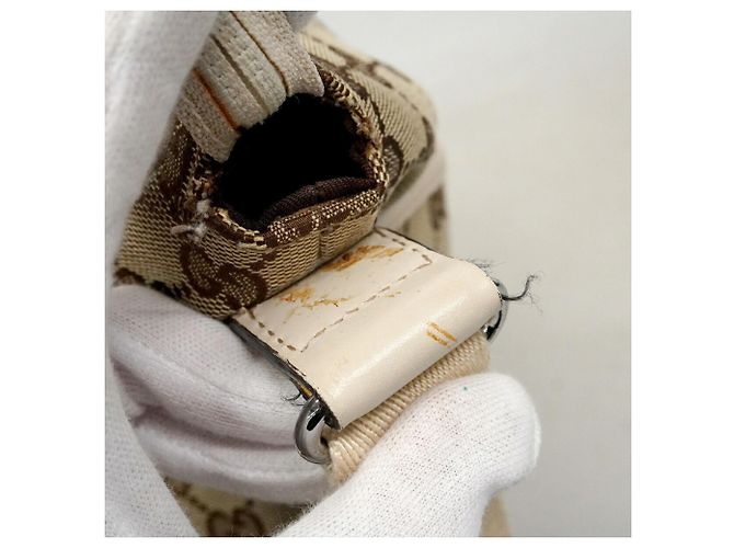 Borsa a tracolla Gucci GG Canvas Beige - vista 7