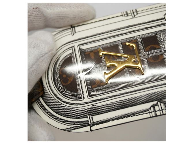 Portachiavi Charm Louis Vuitton Marrone Bianco - vista 5