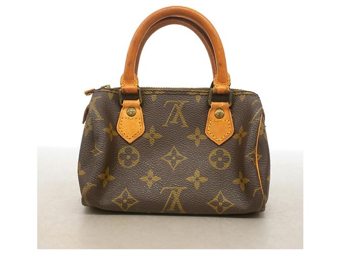 Bolso de mano Louis Vuitton Monogram Mini Speedy Castaño - vista 12