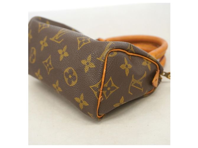 Bolso de mano Louis Vuitton Monogram Mini Speedy Castaño - vista 6