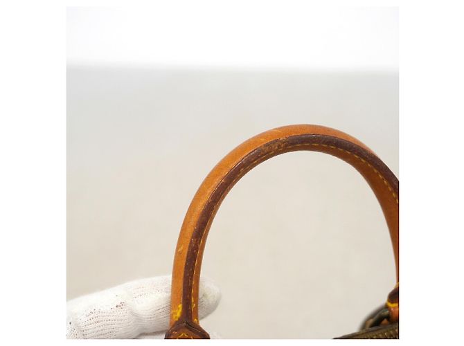Bolso de mano Louis Vuitton Monogram Mini Speedy Castaño - vista 8