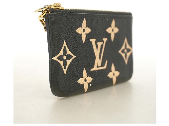 Louis Vuitton Monogram Empreinte Bicolor Pochette Clé Coin Case Nero Beige - vista 2