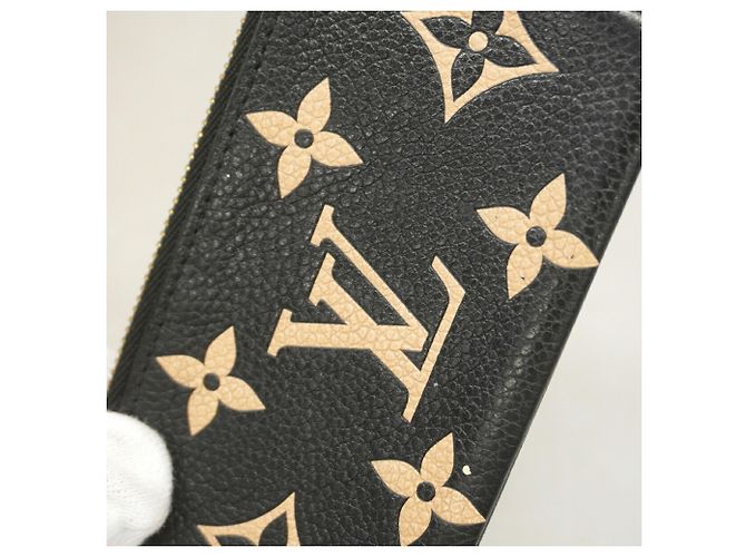 Louis Vuitton Monogram Empreinte Bicolor Pochette Clé Coin Case Nero Beige - vista 9