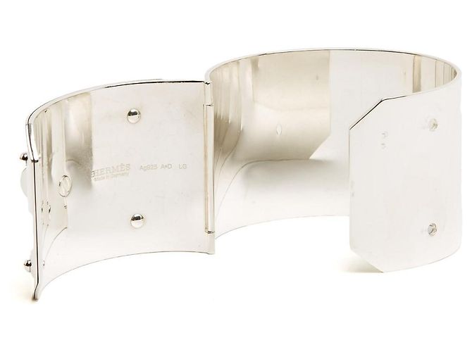 Hermès Kelly Grand Modèle Bracciale Argento Sterling XL - vista 4