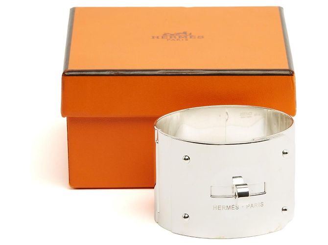 Hermès Kelly Grand Modèle Bracciale Argento Sterling XL - vista 5