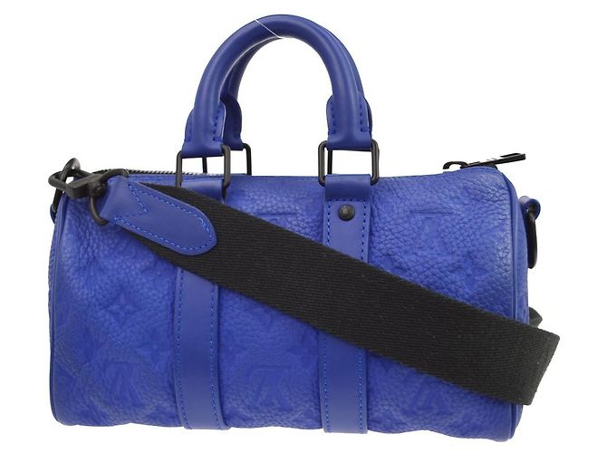 Louis Vuitton Keepall Bandouliere Monogram Taurillon Leather 25 Bleu - vue 2