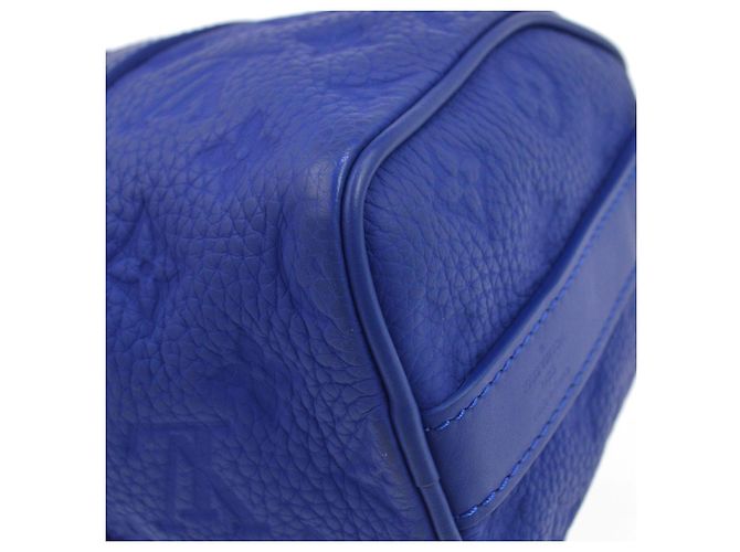 Louis Vuitton Keepall Bandouliere Monogram Taurillon Leather 25 Bleu - vue 5