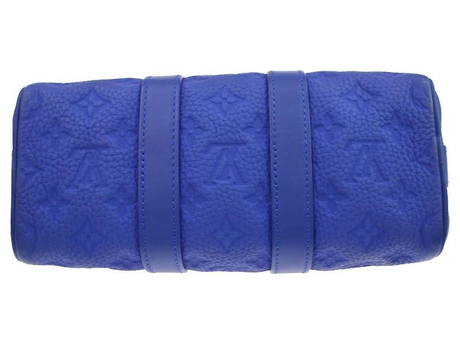 Louis Vuitton Keepall Bandouliere Monogram Taurillon Leather 25 Bleu - vue 6