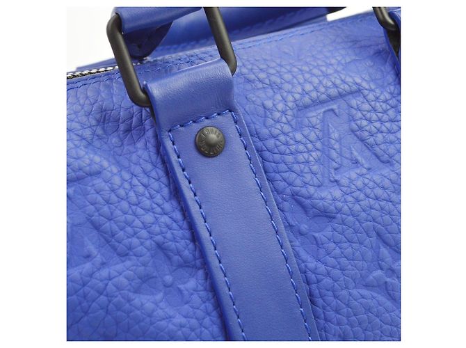 Louis Vuitton Keepall Bandouliere Monogram Taurillon Leather 25 Bleu - vue 7