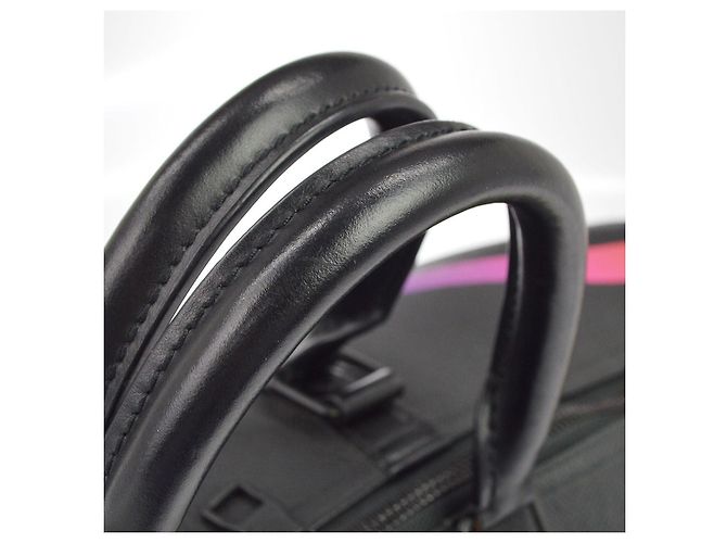 Louis Vuitton Keepall Bandouliere Rainbow Taiga Leather 50 Nero - vista 6