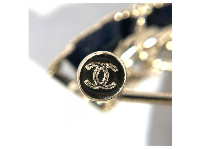 Broche de cadena Chanel Coco Mark Negro - vista 6