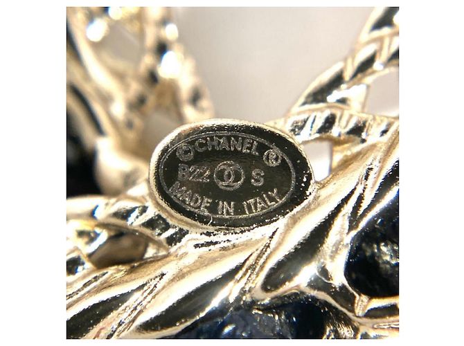 Broche de cadena Chanel Coco Mark Negro - vista 7