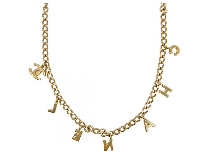 Collar Chanel bañado en oro Dorado - vista 2
