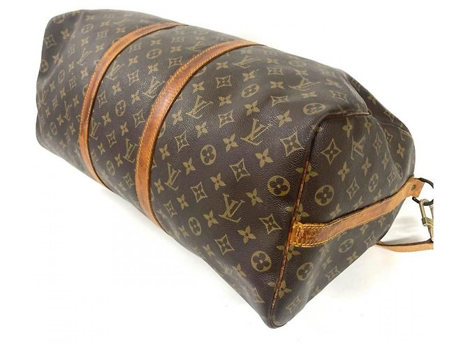 Louis Vuitton Keepall 50 Bandoulière Boston Bag Marrone - vista 3