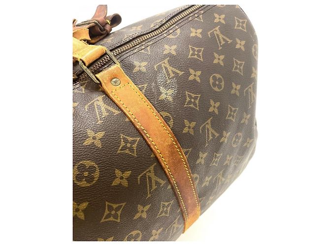 Louis Vuitton Keepall 50 Bandoulière Boston Bag Marrone - vista 4