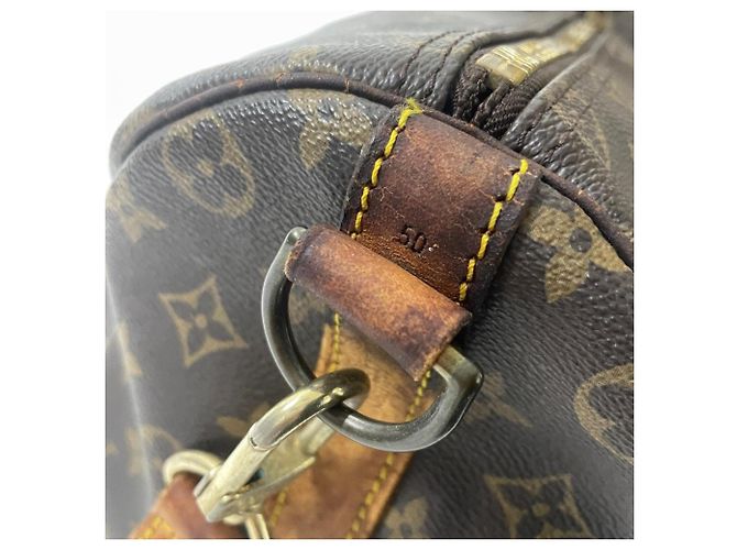 Louis Vuitton Keepall 50 Bandoulière Boston Bag Marrone - vista 7